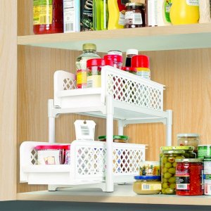 Portable 2-Tier Basket Drawers