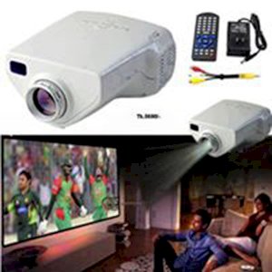  Kitchen House Multimedia LED Mini TV Projector With Remote Control - White