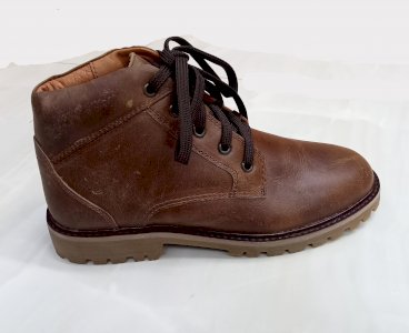 100% Leather High Top Boots Flat For Men