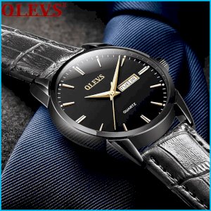 OLEVS Men's  Watches Top Brand Luxury Quartz Wrist watch reloj hombre Fashion Casual Business Leather Men Watch