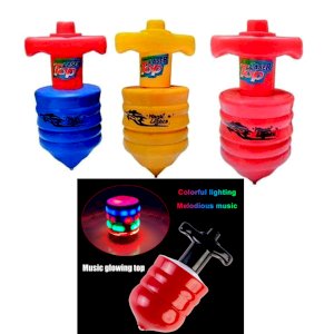 Laser Spinning Top With Led Lights & Music  Multicolor 1pcs