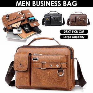 Casual Business Leather Shoulder Bag Cross body Bag Briefcase Messenger Bag