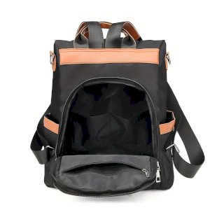  Women Nylon Zipper Backpack Multi-pocket Large Capacity Bag